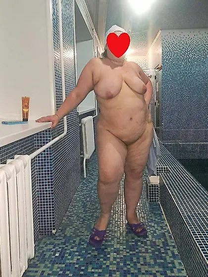 Russian bbw mature mom naked in sauna