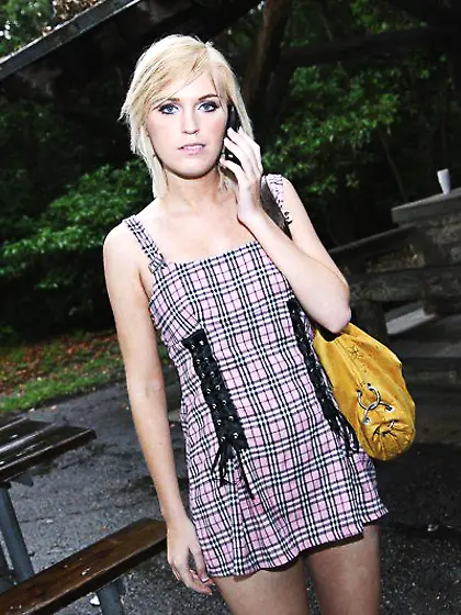 Cute blonde doll Amanda Bryant gets her smooth pink pussy penetr