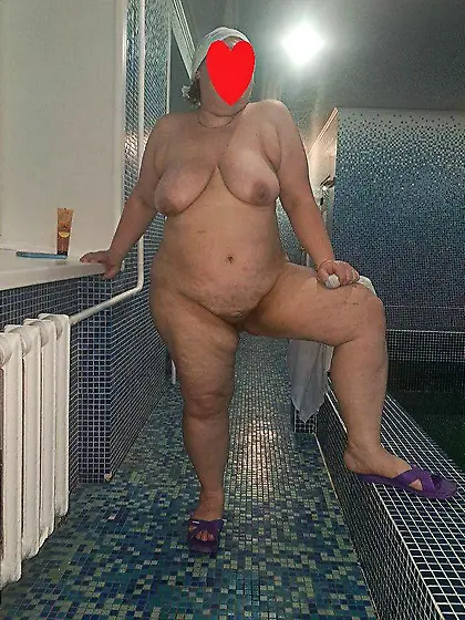 Russian bbw mature mom naked in sauna