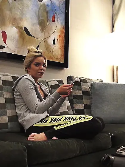 Athletic blonde amateur anal