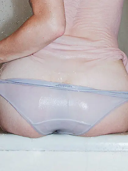 Big-titted teen chick shower