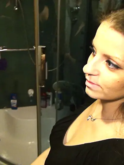 Small-titted brunette babe fat