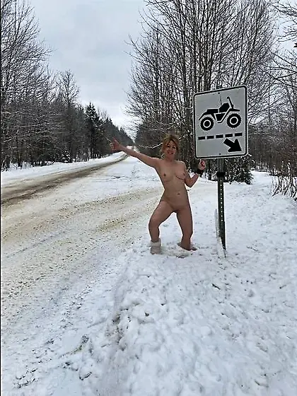 winter naked slave