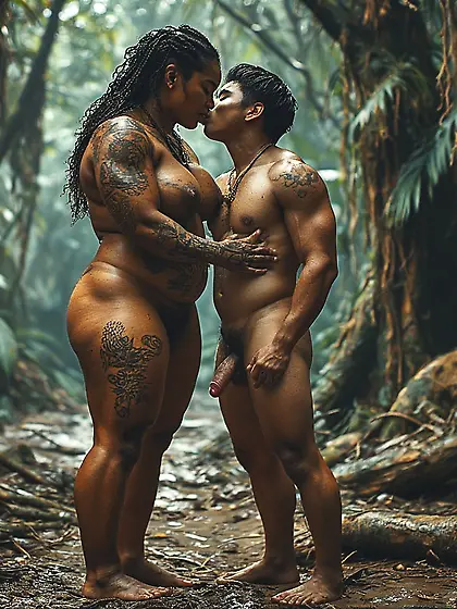 Young Asian Boy ends up with African Warrior