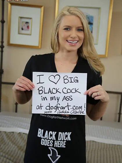 Red lingerie blonde with blue eyes gets destroyed by a black coc