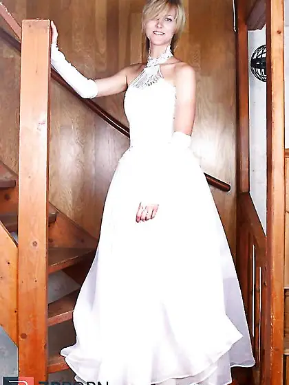 Mature Light-Haired In Wedding Sundress, By Blondelover.