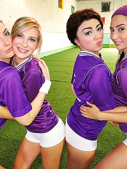Stella May soccer team sucks balls and licks ass