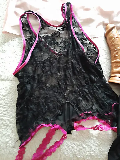 My mums sexy lingerie sets and big dildo