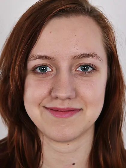 Love with red hair leaves panties on exposing heavy melons that