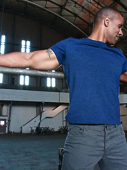 Black lad blindfold flogged