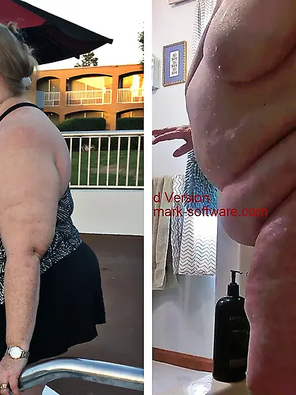My fat BBW obese mother-in-law on hidden camera