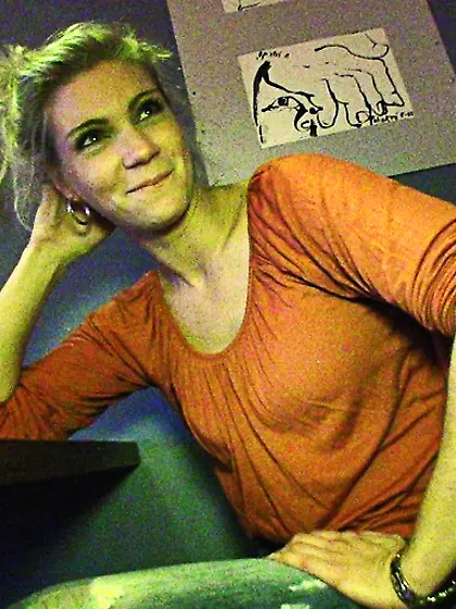 Horny blonde loves swallowing