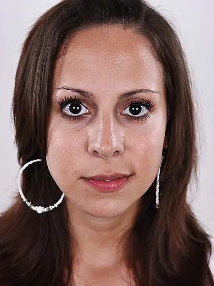 Brunette shows tight butt