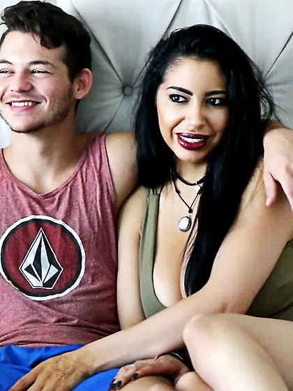 Chesty minx lets studly bf fuck her hard