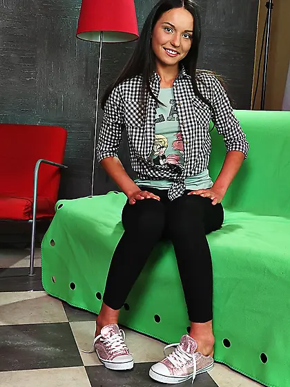 Cute, dark haired, doe