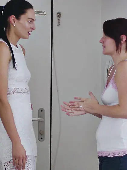 Sexy milf seduced by her young stepdaughter