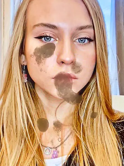 Slutty Lera face covered in sticky cum