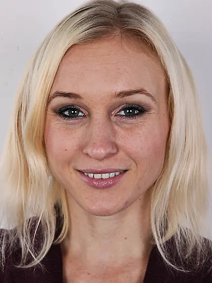 Blonde cutie posing brown