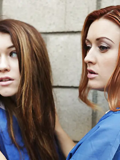 Uniform redhead lesbian