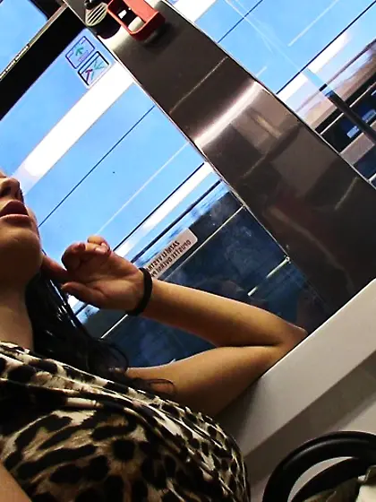 Horny black haired beauty