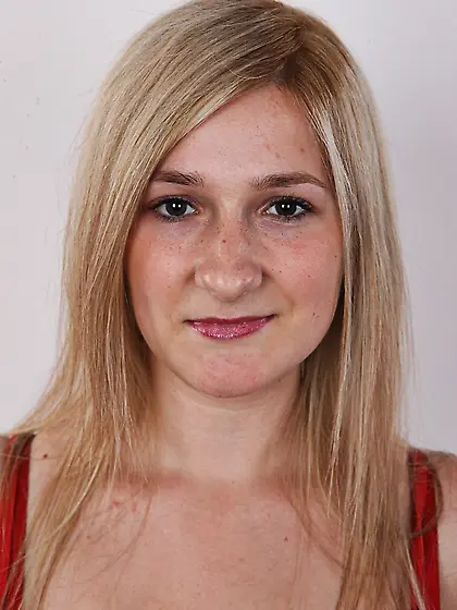 Cute blonde wearing red