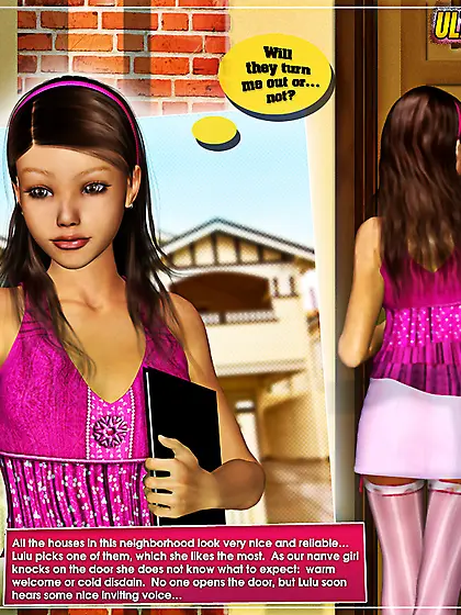 Hot brunette fucked door