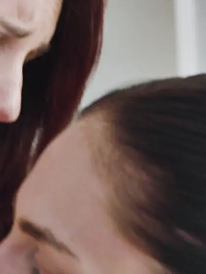 Hot brunettes pleased eating each other's...