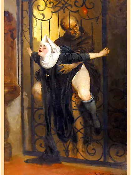 The Sin Of Nuns Erotica Art by Heinrich Lossow