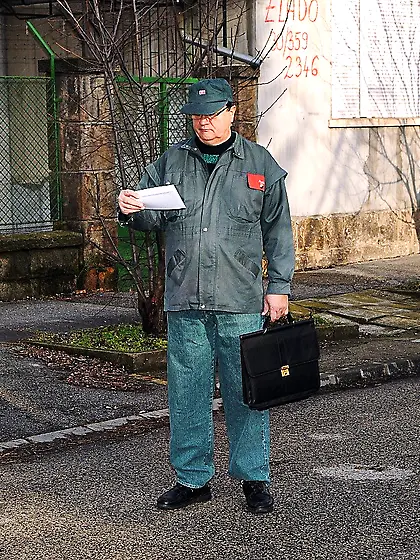 Hard-working postman delivers a