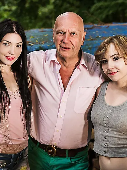 This porn girl's boobs can hold their own in a hot threesome