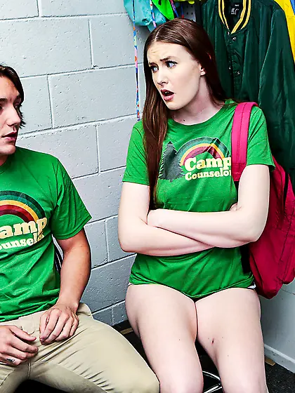 Long-haired minx Athena Heart gets punished for stealing