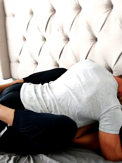 Gal’s hair is pulled as her muscled bf fucks...