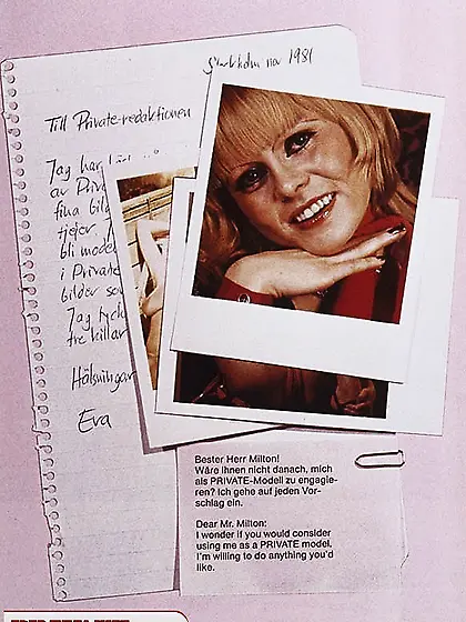 Stunning blonde wearing purple