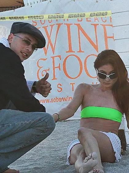 Sexy puerto rican chick Tabitha Rivera in bright green bikini ge