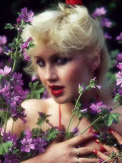 Beautiful babe wearing white