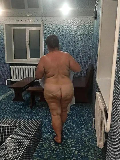 Russian bbw mature mom naked in sauna