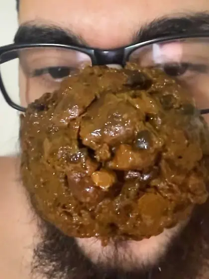Face full of SHIT scat