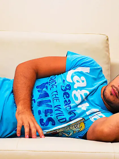 White man bigggBoy like to dancing and striptease