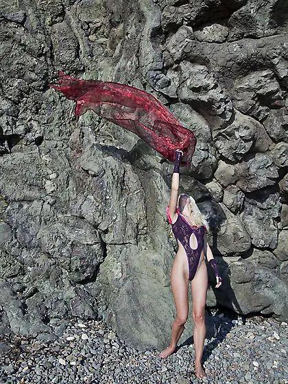 Gorgeous blonde chick Nika N is demonstrating her hot body shape