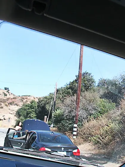 Two stunning hitchhikers thank a dude with a double blowjob and