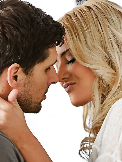 Blonde bitch rides boy