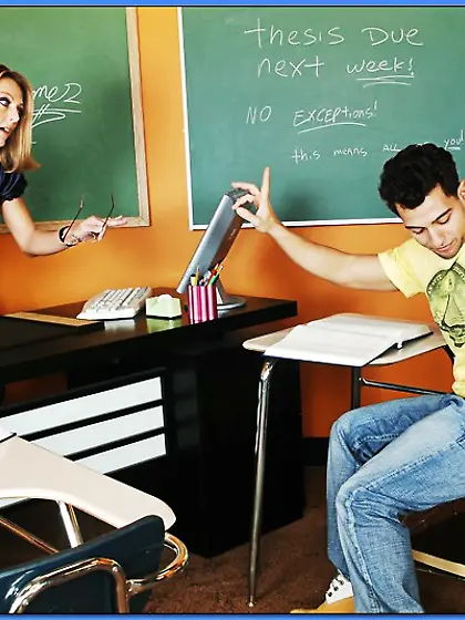 American mature blonde teacher