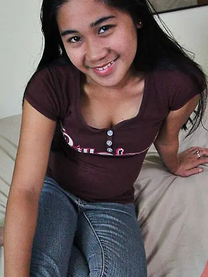 Solicitous boy fills Filipina sweetie's pussy with his cream aft