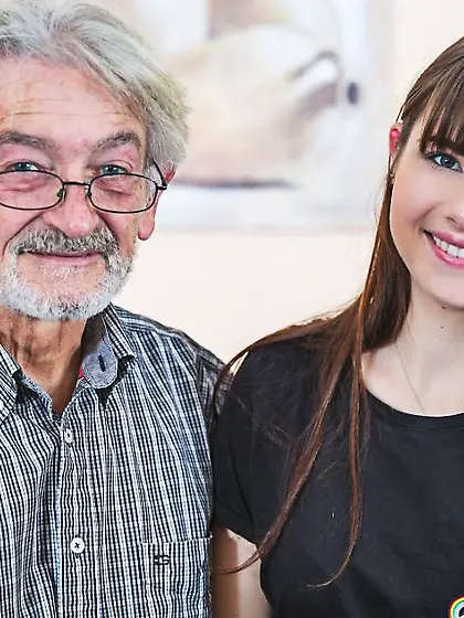 Bearded old bloke bangs sexy Euro teen