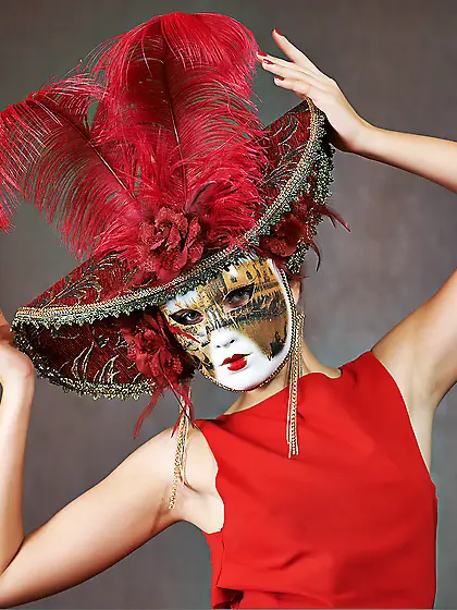 Passionate blonde Talia MPL takes her mask off,  but her lingerie