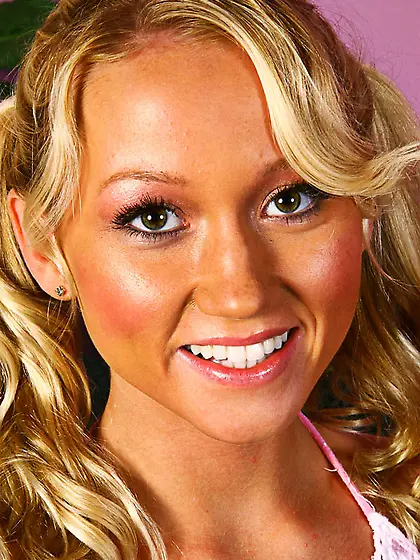 Nude blonde Madison Scott with playful eyes shows her private pa