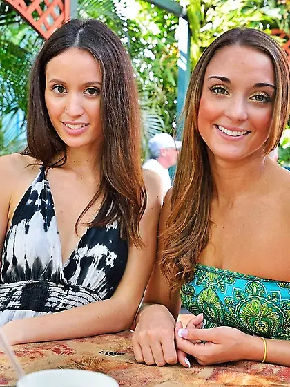 Playful lesbian babes long