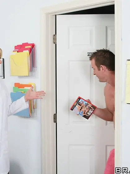 This adult skank looks hot in her doctor uniform and she cums to