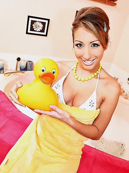 Shower tiny tits masturbation