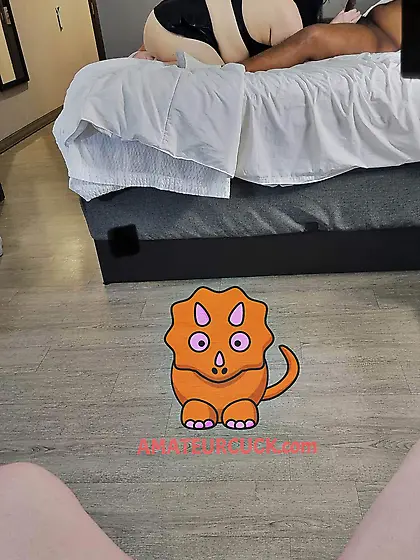 Cuckold watching his wife fucking other